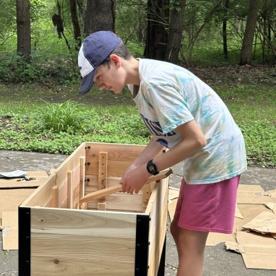 Students help build